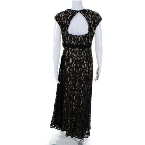 NEW NWT MSK Macys Long Black Lace Detail Evening Gown size 6 - Picture 3 of 10